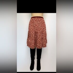 Vintage New York & Company Silk Floral Skirt XS